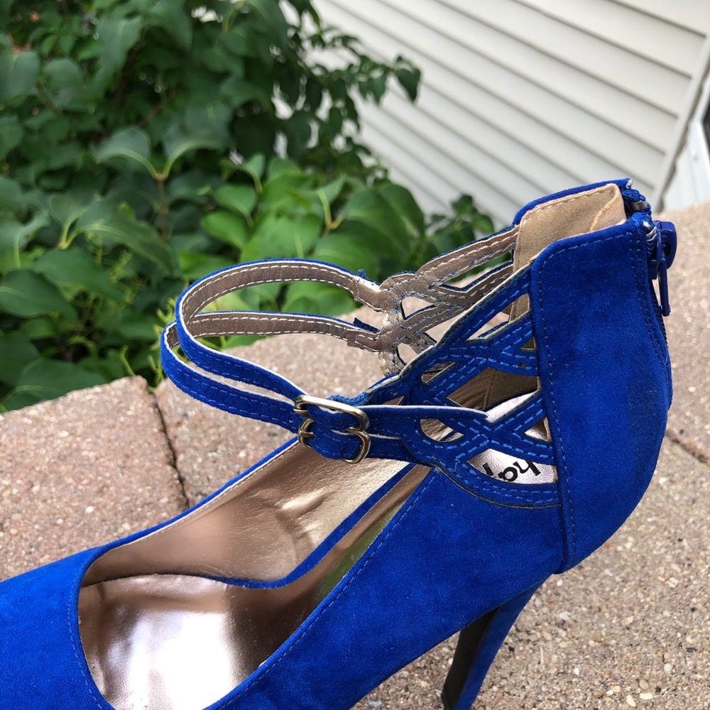 Royal Blue Faux Suede Shoes